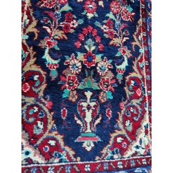 ANTICO TAPPETO PERSIANO 730x84 cm PASSATOIA LANA ROSSO BLU ORIENTALE HALL RUNNER