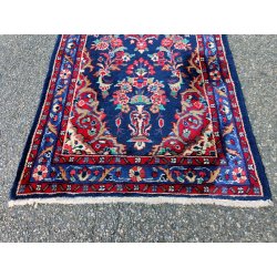 ANTICO TAPPETO PERSIANO 730x84 cm PASSATOIA LANA ROSSO BLU ORIENTALE HALL RUNNER