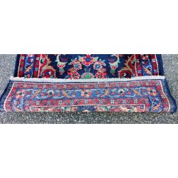 ANTICO TAPPETO PERSIANO 730x84 cm PASSATOIA LANA ROSSO BLU ORIENTALE HALL RUNNER