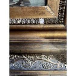 DIPINTO OLIO VEDUTA di FANTASIA PAESAGGIO STRESA LAGO MAGGIORE EPOCA '800