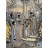 ICONA SACRA RUSSA ORTODOSSA RIZA METALLO DECORO SBALZO ARTE CRISTIANA ORIENTALE
