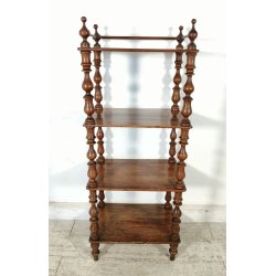 ANTICA ETAGERE Luigi Filippo EPOCA 800 consolle LEGNO NOCE LIBRERIA 4 RIPIANI