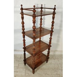 ANTICA ETAGERE Luigi Filippo EPOCA 800 consolle LEGNO NOCE LIBRERIA 4 RIPIANI