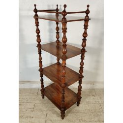 ANTICA ETAGERE Luigi Filippo EPOCA 800 consolle LEGNO NOCE LIBRERIA 4 RIPIANI
