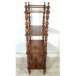 ANTICA ETAGERE Luigi Filippo EPOCA 800 consolle LEGNO NOCE LIBRERIA 4 RIPIANI