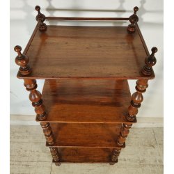 ANTICA ETAGERE Luigi Filippo EPOCA 800 consolle LEGNO NOCE LIBRERIA 4 RIPIANI