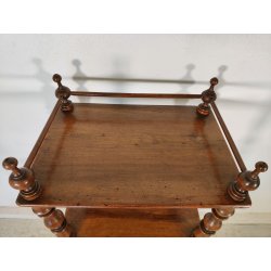 ANTICA ETAGERE Luigi Filippo EPOCA 800 consolle LEGNO NOCE LIBRERIA 4 RIPIANI