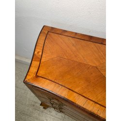 ANTICO COMO intarsiato LUIGI XV 3 CASSETTI epoca '900 legno NOCE CASSETTIERA