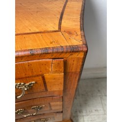 ANTICO COMO intarsiato LUIGI XV 3 CASSETTI epoca '900 legno NOCE CASSETTIERA