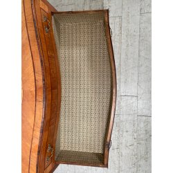 ANTICO COMO intarsiato LUIGI XV 3 CASSETTI epoca '900 legno NOCE CASSETTIERA