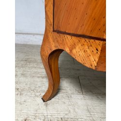 ANTICO COMO intarsiato LUIGI XV 3 CASSETTI epoca '900 legno NOCE CASSETTIERA