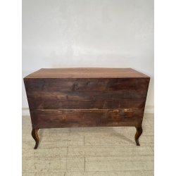 ANTICO COMO intarsiato LUIGI XV 3 CASSETTI epoca '900 legno NOCE CASSETTIERA