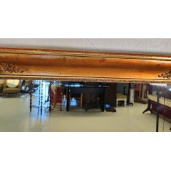 GRANDE ANTICA SPECCHIERA epoca 1800 CORNICE IMPERO 102x130 LEGNO DORATA SPECCHIO