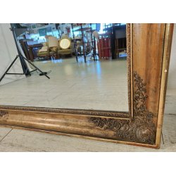 GRANDE ANTICA SPECCHIERA epoca 1800 CORNICE IMPERO 102x130 LEGNO DORATA SPECCHIO