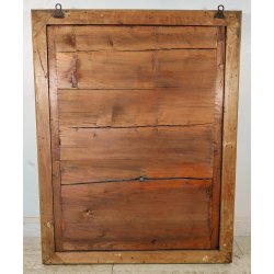 GRANDE ANTICA SPECCHIERA epoca 1800 CORNICE IMPERO 102x130 LEGNO DORATA SPECCHIO