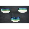 SET 3 LAMPADA PARETE LEUCOS Febo DESIGN Toso Pamio WALL LAMP MURANO GLASS 60/70s