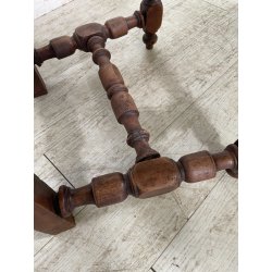 LOTTO 4 SEDIE ANTICHE ROCCHETTO LEGNO NOCE EPOCA '800  TAVOLO PRANZO TORNITE