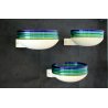 SET 3 LAMPADA PARETE LEUCOS Febo DESIGN Toso Pamio WALL LAMP MURANO GLASS 60/70s