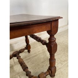 LOTTO 4 SEDIE ANTICHE ROCCHETTO LEGNO NOCE EPOCA '800  TAVOLO PRANZO TORNITE