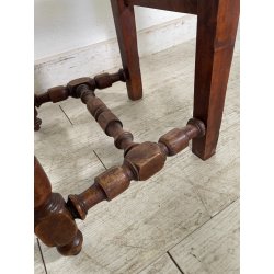 LOTTO 4 SEDIE ANTICHE ROCCHETTO LEGNO NOCE EPOCA '800  TAVOLO PRANZO TORNITE