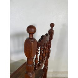 LOTTO 4 SEDIE ANTICHE ROCCHETTO LEGNO NOCE EPOCA '800  TAVOLO PRANZO TORNITE