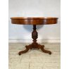 ANTICO TAVOLO PRANZO  ROTONDO ø 107 cm epoca 1800 legno NOCE OLD WOOD TABLE