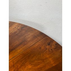 ANTICO TAVOLO PRANZO  ROTONDO ø 107 cm epoca 1800 legno NOCE OLD WOOD TABLE
