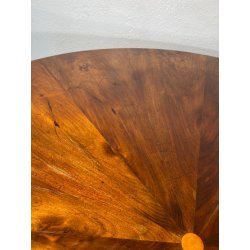 ANTICO TAVOLO PRANZO  ROTONDO ø 107 cm epoca 1800 legno NOCE OLD WOOD TABLE