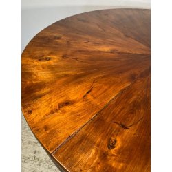 ANTICO TAVOLO PRANZO  ROTONDO ø 107 cm epoca 1800 legno NOCE OLD WOOD TABLE