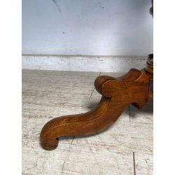 ANTICO TAVOLO PRANZO  ROTONDO ø 107 cm epoca 1800 legno NOCE OLD WOOD TABLE