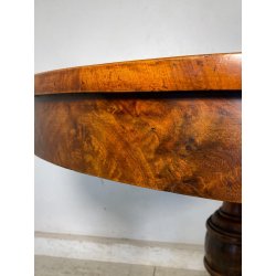 ANTICO TAVOLO PRANZO  ROTONDO ø 107 cm epoca 1800 legno NOCE OLD WOOD TABLE