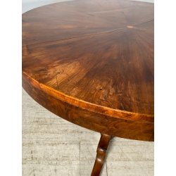 ANTICO TAVOLO PRANZO  ROTONDO ø 107 cm epoca 1800 legno NOCE OLD WOOD TABLE