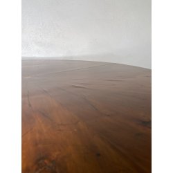 ANTICO TAVOLO PRANZO  ROTONDO ø 107 cm epoca 1800 legno NOCE OLD WOOD TABLE