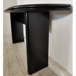 TAVOLO CONSOLLE LACCATO NERO OVALE MODERNARIATO DESIGN ANNI 70 PIANO RIBALTA