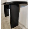 TAVOLO CONSOLLE LACCATO NERO OVALE MODERNARIATO DESIGN ANNI 70 PIANO RIBALTA