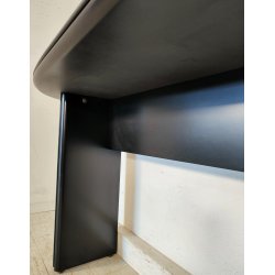 TAVOLO CONSOLLE LACCATO NERO OVALE MODERNARIATO DESIGN ANNI 70 PIANO RIBALTA