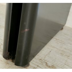 TAVOLO CONSOLLE LACCATO NERO OVALE MODERNARIATO DESIGN ANNI 70 PIANO RIBALTA