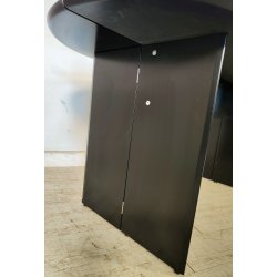 TAVOLO CONSOLLE LACCATO NERO OVALE MODERNARIATO DESIGN ANNI 70 PIANO RIBALTA