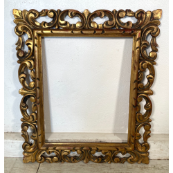 ANTICA CORNICE BAROCCO DORATA LEGNO SCOLPITO 60 cm x 70 cm EPOCA '900 quadro old