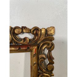 ANTICA CORNICE BAROCCO DORATA LEGNO SCOLPITO 60 cm x 70 cm EPOCA '900 quadro old