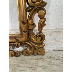 ANTICA CORNICE BAROCCO DORATA LEGNO SCOLPITO 60 cm x 70 cm EPOCA '900 quadro old