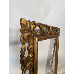 ANTICA CORNICE BAROCCO DORATA LEGNO SCOLPITO 60 cm x 70 cm EPOCA '900 quadro old