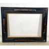 ANTICA CORNICE GUILLOCHE NERA LEGNO 72 cm x 91 cm EPOCA '900 quadro old SPECCHIO