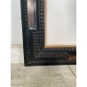 ANTICA CORNICE GUILLOCHE NERA LEGNO 72 cm x 91 cm EPOCA '900 quadro old SPECCHIO