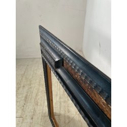 ANTICA CORNICE GUILLOCHE NERA LEGNO 72 cm x 91 cm EPOCA '900 quadro old SPECCHIO