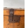 ANTICO PICCOLO FORZIERE CASSAPANCA BAULE legno noce 50 cm epoca 1800 SCRIGNO OLD