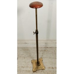 ANTICO PORTA CAPPELLO DA TERRA epoca 900 OTTONE LEGNO Estensibile CAPPELLIERA