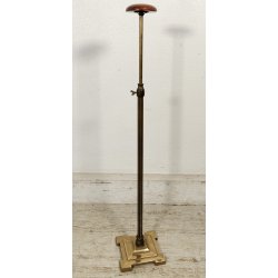 ANTICO PORTA CAPPELLO DA TERRA epoca 900 OTTONE LEGNO Estensibile CAPPELLIERA