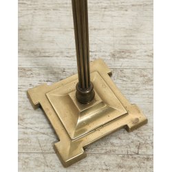 ANTICO PORTA CAPPELLO DA TERRA epoca 900 OTTONE LEGNO Estensibile CAPPELLIERA