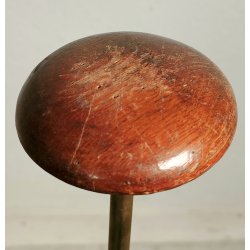 ANTICO PORTA CAPPELLO DA TERRA epoca 900 OTTONE LEGNO Estensibile CAPPELLIERA